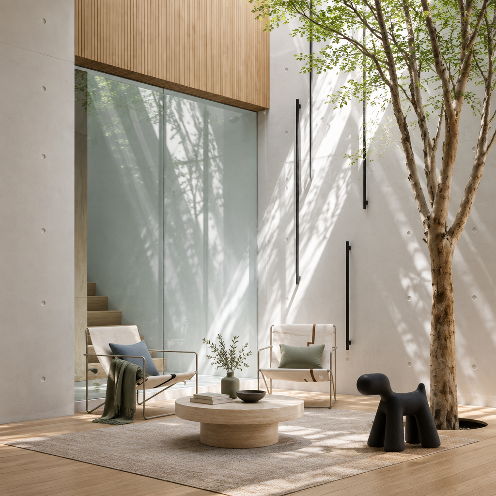 Reference-style minimalist interior