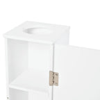 Bathroom Cabinet, Storage Cabinet,Small Toilet Paper Cabinet, Bathroom Corner Cabinet with Doors and Shelves, White