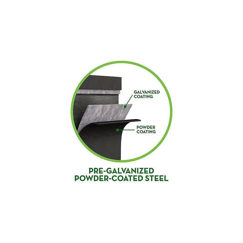 Gray Galvanized Steel Rectangle Raised Garden Bed (48 In. L X 24 In. W X 10 In. H)