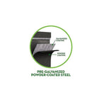 Gray Galvanized Steel Rectangle Raised Garden Bed (48 In. L X 24 In. W X 10 In. H)