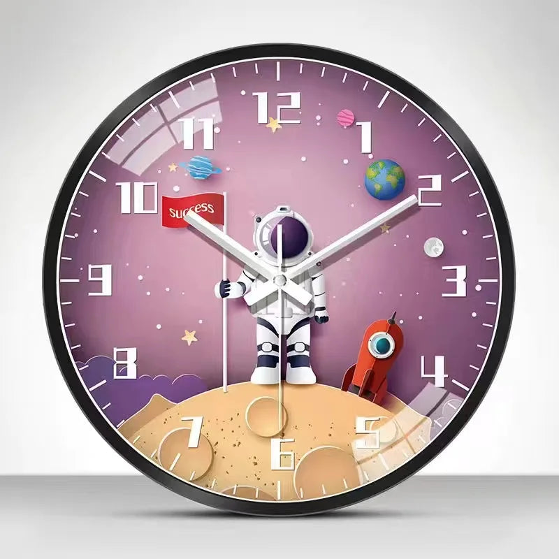 Wall Clock Home Decor Circular Clock Mirror Interstellar Universe Clock Simple Art Bedroom Wall Children'S Room Mute Clock