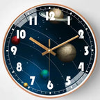 Wall Clock Home Decor Circular Clock Mirror Interstellar Universe Clock Simple Art Bedroom Wall Children'S Room Mute Clock