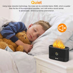 Humidificateur à huiles essentielles diffuseur d'air de 180 ml, diffuseur de brume aromatique avec effet feu et LED à changement de couleur 7 pour bureau