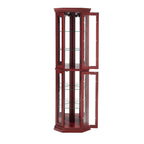 Bar Cabinet,Cabinet Shelf Glass Cabinet Shelves,Corner Curio Cabinet Lighted Corner Display, Glass Display Shelf Shelving Bar Cabinet with Tempered Glass Door