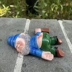 1Pc Drunken Garden Gnome Statue, 5.91Inch Resin Garden Gnome Crafts, Garden Decoration, Creative Garden Statue Decor, Weatherpro
