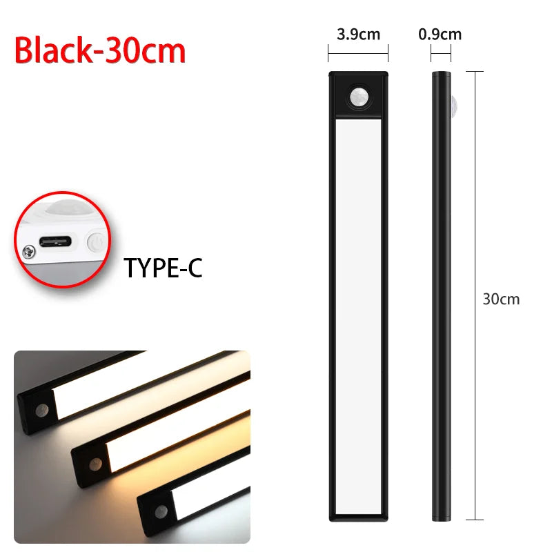 LED Night Light Motion Sensor Light Wireless USB Led Cabinet Night Wardrobe Lamp for Kitchen Cabinet Bedroom Wardrobe Sensor LED