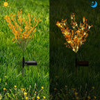Solar Garden Lights Outdoor Decorative, 2 Pack Solar Canola Flower Lights, LED Solar Stake Lights Waterproof Lights for Patio, Garden, Yard, Lawn, Pathway