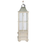 Evelyn Silver, White Enclosed Lantern Set with Handle and Drawers (2-Pack)