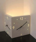 Corner Modern Wall Clock, Stylish Double-Sided Luminous Wall Clock, Sensor Luminous Corner Wall Clock, Mute Wall Clock