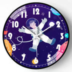 Wall Clock Home Decor Circular Clock Mirror Interstellar Universe Clock Simple Art Bedroom Wall Children'S Room Mute Clock