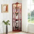 Curio Cabinet Display Bar Cabinet,Display Cage,Glass Cabinet Lighted Corner Cabinet Corner Display Curio Cabinet, Glass Display with Light(Included)Bar Cabinet
