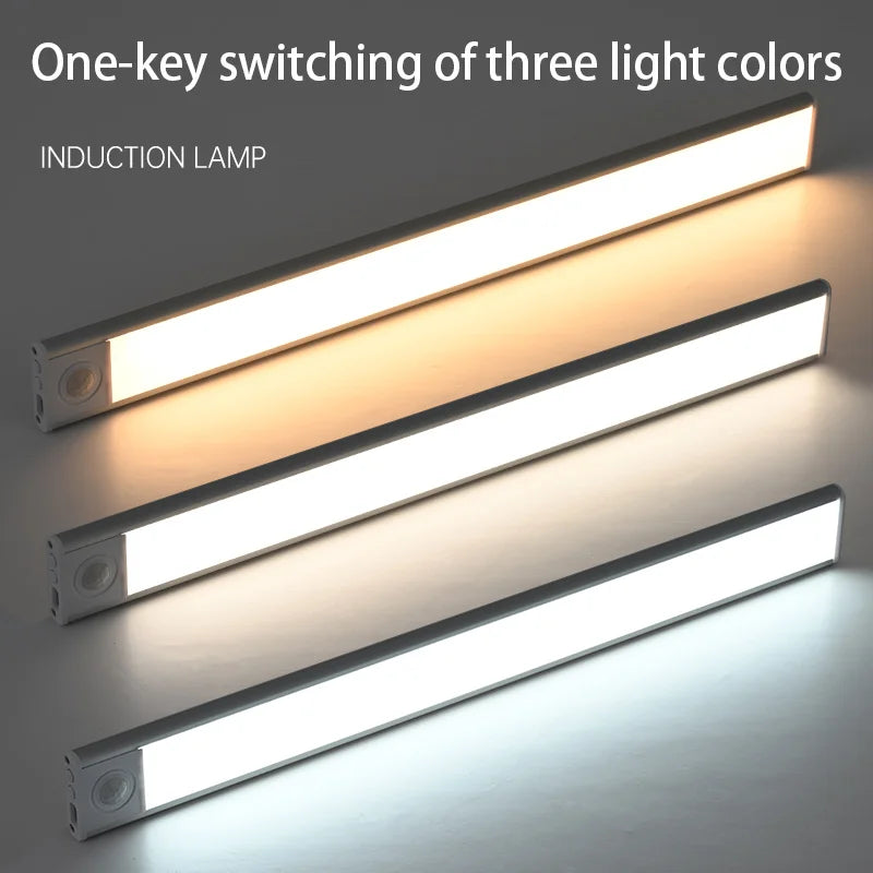 LED Night Light Motion Sensor Light Wireless USB Led Cabinet Night Wardrobe Lamp for Kitchen Cabinet Bedroom Wardrobe Sensor LED