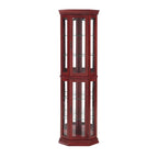 Bar Cabinet,Cabinet Shelf Glass Cabinet Shelves,Corner Curio Cabinet Lighted Corner Display, Glass Display Shelf Shelving Bar Cabinet with Tempered Glass Door