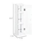 Bathroom Cabinet, Storage Cabinet,Small Toilet Paper Cabinet, Bathroom Corner Cabinet with Doors and Shelves, White