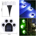 LED Solar Garden Light Outdoor Waterproof Garden Decoration Dog Cat Animal Paw Print Lights Path Lawn Lamp String Paths Light