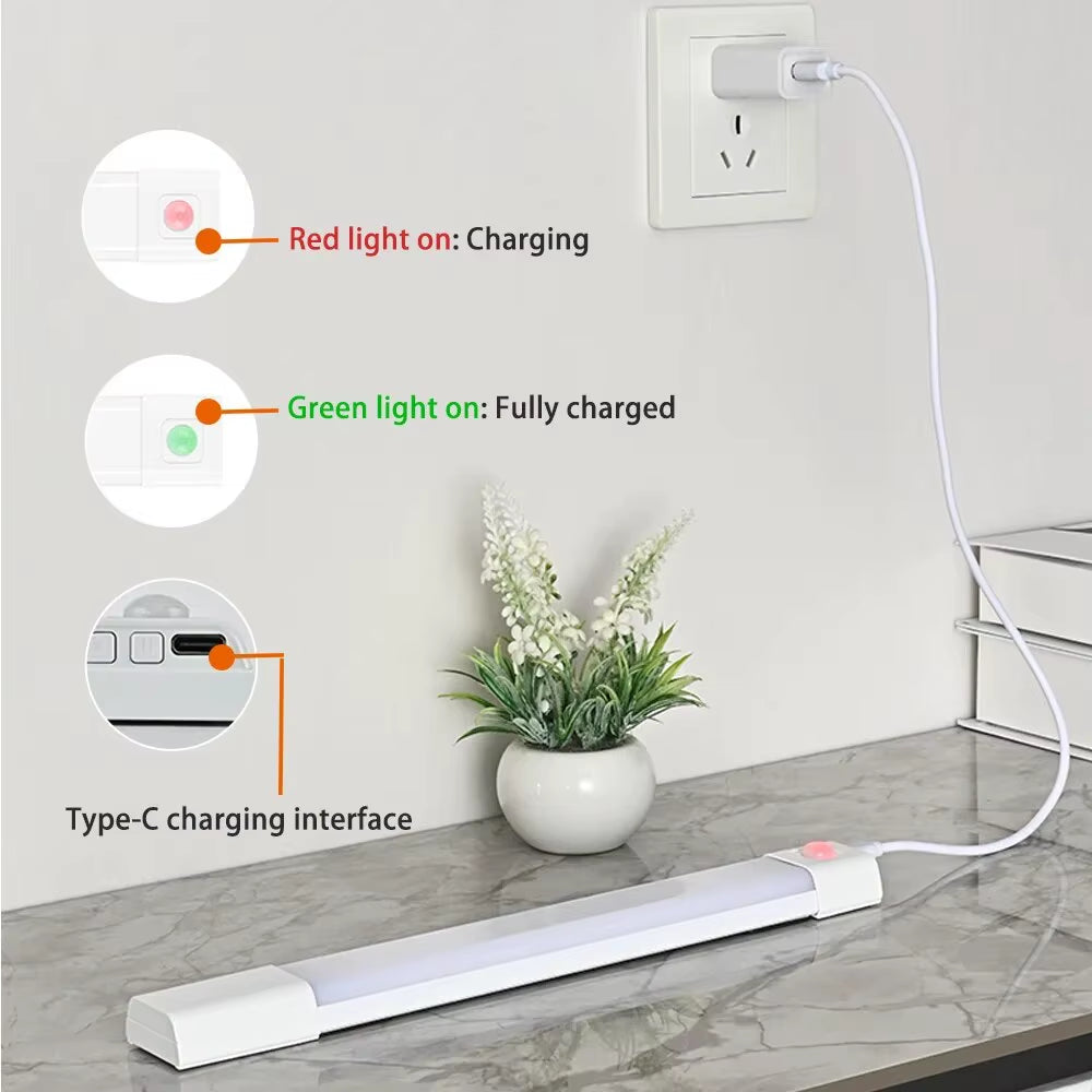 LED Night Light Motion Sensor Light Wireless USB Led Cabinet Night Wardrobe Lamp for Kitchen Cabinet Bedroom Wardrobe Sensor LED