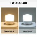 1/10Pcs Mini USB Night Light Warm White Eye Protection Book Reading Light USB Plug Computer Mobile Power Charging LED Night Lamp