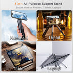 Pocket-Size Laptop Stand for Desk, Magnetic Phone Tablet Holder