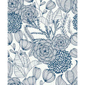 Navy Secret Garden Peel and Stick Wallpaper