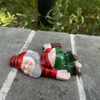 1Pc Drunken Garden Gnome Statue, 5.91Inch Resin Garden Gnome Crafts, Garden Decoration, Creative Garden Statue Decor, Weatherpro