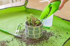 Ensemble d'outils en acier inoxydable pour jardinage d'intérieur, 14 pièces, vert