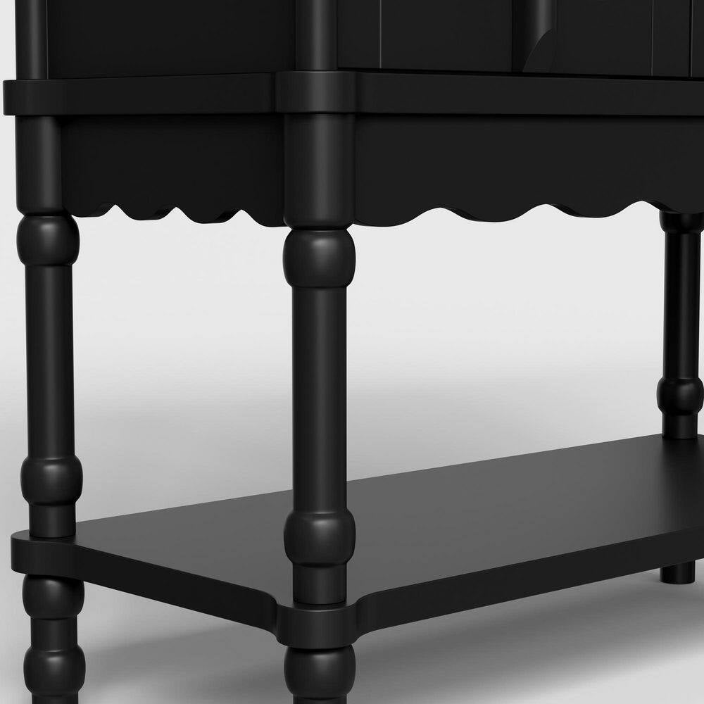 Black 34.6 In. Display Cabinet with China Cabinet, Accent Storage Cabinet, Garage Cabinet, Bookcase, Food Pantry
