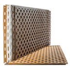 4 Ft. X 8 Ft. Brazilian Walnut Privacy Diamond Vinyl Lattice Panel - Solid Border