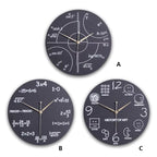 Math Clock Unique Wall Clock Modern Design Novelty Maths Equation Clock