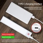 LED Night Light Motion Sensor Light Wireless USB Led Cabinet Night Wardrobe Lamp for Kitchen Cabinet Bedroom Wardrobe Sensor LED