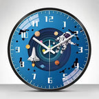 Wall Clock Home Decor Circular Clock Mirror Interstellar Universe Clock Simple Art Bedroom Wall Children'S Room Mute Clock