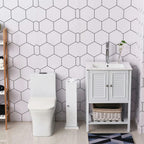 Bathroom Cabinet, Storage Cabinet,Small Toilet Paper Cabinet, Bathroom Corner Cabinet with Doors and Shelves, White