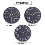 Math Clock Unique Wall Clock Modern Design Novelty Maths Equation Clock