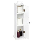Bathroom Cabinet, Storage Cabinet,Small Toilet Paper Cabinet, Bathroom Corner Cabinet with Doors and Shelves, White