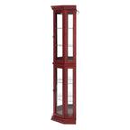 Bar Cabinet,Cabinet Shelf Glass Cabinet Shelves,Corner Curio Cabinet Lighted Corner Display, Glass Display Shelf Shelving Bar Cabinet with Tempered Glass Door