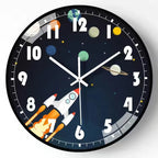 Wall Clock Home Decor Circular Clock Mirror Interstellar Universe Clock Simple Art Bedroom Wall Children'S Room Mute Clock