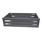 Gray Galvanized Steel Rectangle Raised Garden Bed (48 In. L X 24 In. W X 10 In. H)