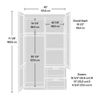 Select Wardrobe Armoire, Reclaimed Pine Finish