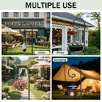 Shepherd Hook 48 Inch 2 Pack No Assembly Required 2/5 Inch Heavy Duty Solid Metal Hanging Pole for Outdoor Garden Plant,Bird Feeder,Lanterns,Wedding Decor,Plant Baskets Wind Chimes