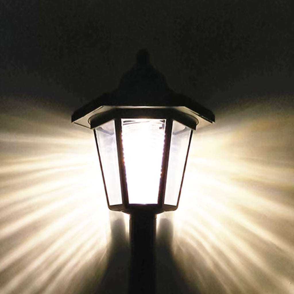 2PCS Solar LED Light Outdoor Wall Lamp Garden Light Hexagonal Solar Lantern Light Waterproof Solar Lamp Retro Garden Light Decor