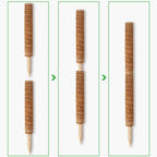 Moss Pole, 27 Inch Moss Poles - 2Pcs 17 Inch Plant Stakes Moss Sticks for Monstera Indoor Creepers Plant Support Extension Climbing Plants