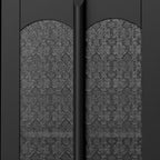 Black 34.6 In. Display Cabinet with China Cabinet, Accent Storage Cabinet, Garage Cabinet, Bookcase, Food Pantry