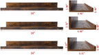 24 Inch Floating Shelves Wall Mounted Set of 3, Rustic Large Wall Shelves Picture Ledge Shelf for Bedroom Living Room Bathroom Kitchen, 3 Different Sizes