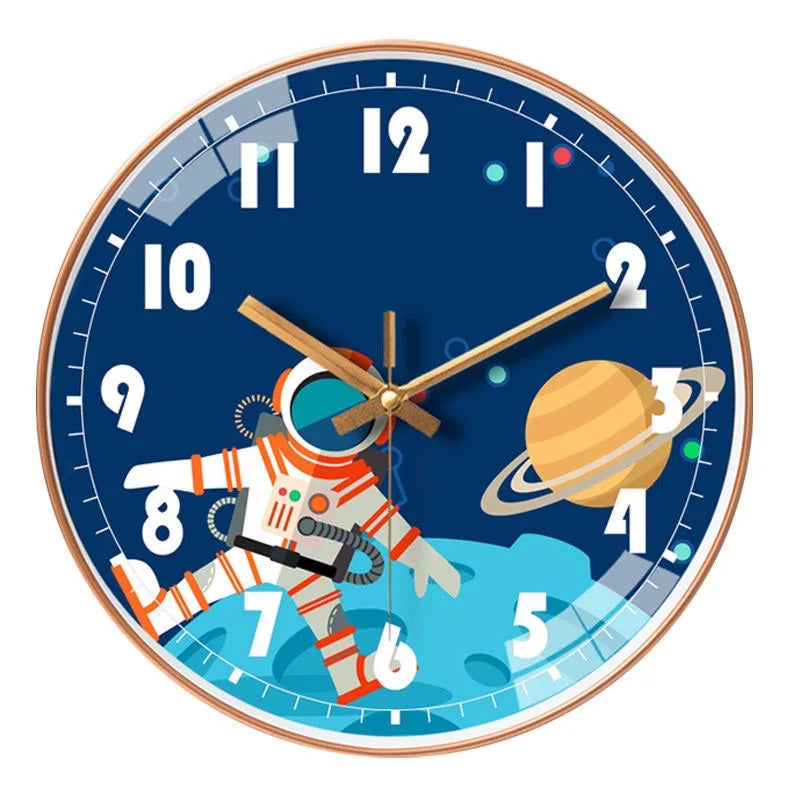 Wall Clock Home Decor Circular Clock Mirror Interstellar Universe Clock Simple Art Bedroom Wall Children'S Room Mute Clock