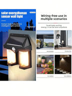 1Pc Outdoor Solar Induction Tungsten Light, IP65 Waterproof Garden Light, Dusk to Dawn Outdoor Lighting, Black Warm Light Garden Landscape Light, Villa Garden Exterior Wall Front Porch Road Garage Garden Security Light Waterproof Courtyard Wall Light