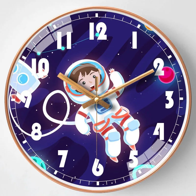 Wall Clock Home Decor Circular Clock Mirror Interstellar Universe Clock Simple Art Bedroom Wall Children'S Room Mute Clock