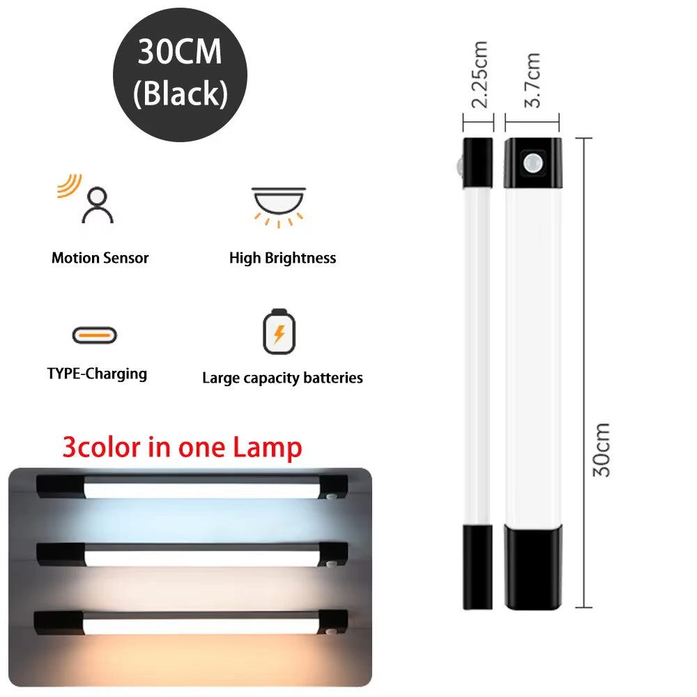 LED Night Light Motion Sensor Light Wireless USB Led Cabinet Night Wardrobe Lamp for Kitchen Cabinet Bedroom Wardrobe Sensor LED