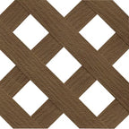 4 Ft. X 8 Ft. Brazilian Walnut Privacy Diamond Vinyl Lattice Panel - Solid Border