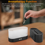 Humidificateur à huiles essentielles diffuseur d'air de 180 ml, diffuseur de brume aromatique avec effet feu et LED à changement de couleur 7 pour bureau