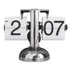 Digital down Clock Retro Minimalist Single Foot Mechanical Auto Clock Desk Clock for Home Livingroom Desk Clock