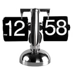 Digital down Clock Retro Minimalist Single Foot Mechanical Auto Clock Desk Clock for Home Livingroom Desk Clock